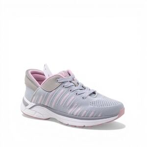 Zeba Women Sneakers Shoes Grey Pink Rose Gray Medium ZB1905A-W 9.5